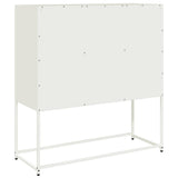 Sideboard White 100.5x39x107 cm Cold-rolled Steel 853409