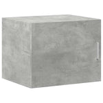 Slim Storage Cabinet Concrete Grey 50x42.5x225 cm Engineered Wood 3281311