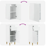 3 Piece Bathroom Cabinet Set ARNHEM High Gloss White 3417769