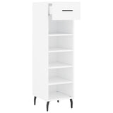 Shoe Cabinet White 30x35x105 cm Engineered Wood 829692