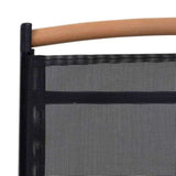 Folding Garden Chairs 4 pcs Aluminium and Textilene Black 41733