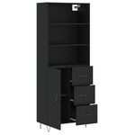 Highboard Black 69.5x34x180 cm Engineered Wood 3189438