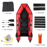 ZNTS Camping Survivals 10ft PVC 330kg Water Adult Assault Boat Red Black 44475478