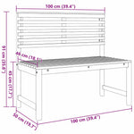 Garden Bench Brown 100 x 50 x 91cm Solid Acacia wood 4107151