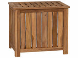 Laundry Basket Natural Solid Teak Wood 42024285