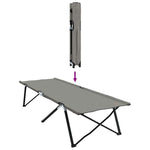 Folding Camping Bed Folding Grey 206 x 76 x 74 cm Oxford fabric 42003165