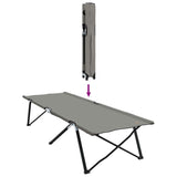 Folding Camping Bed Folding Grey 206 x 76 x 74 cm Oxford fabric 42003165