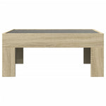 ZNTS Coffee Table with Infinity LED Sonoma Oak 70x50x30 cm 847611