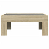 ZNTS Coffee Table with Infinity LED Sonoma Oak 70x50x30 cm 847611