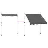 143689 Manual Retractable Awning 250 cm Anthracite