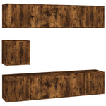 7 Piece TV Cabinet Set Smoked Oak Engineered Wood 3188667