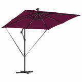 Umbrella with LED Strip Lights Bordeaux Red 249 x 249 x 250 cm 42003405