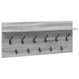 Wall-Mounted Coat Rack with Shelf Grey Sonoma 100 x 40 x 12 cm 874448