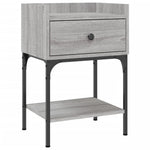 ZNTS Bedside Tables 2 pcs Grey Sonoma 40.5x31x60 cm Engineered Wood 825900