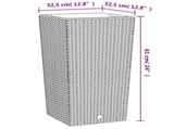 Planter with Removable Inner Brown 21 / 49 L PP Rattan 364676
