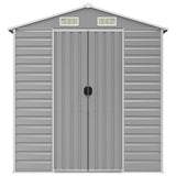 Garden Shed Light Grey 191x385x198 cm Galvanised Steel 3188245