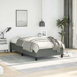 Bed Frame without Mattress Dark Grey 100x190 cm Twin Fabric 347099
