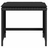 Garden Stools with Cushions 4 pcs Black 41x41x36 cm Poly Rattan 365042