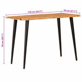 Dining Tables Brown and Black 110 x 55 x 78 cm Solid Mango Wood 4104611