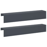 Garden Cover Profile 2 pcs 100 x 20 x 15 cm Steel Anthracite 8012980