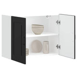 Kitchen Wall Cabinet Kalmar Black Engineered Wood 853588