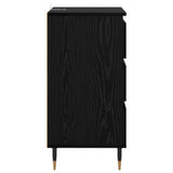 Sideboard with Drawer Black oak 35 x 40 x 70 cm Engineered wood 881698