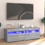 TV Cabinet with LED Lights Grey Sonoma 120x35x40 cm 815673