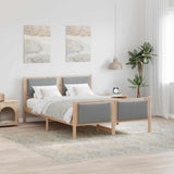 Bed Frame with Headboard Light Grey 160 x 200 cm Fabric 3394253
