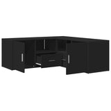 Corner Cabinet Black 200x40x45 cm Engineered Wood 3307829
