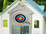 5-in-1 Playhouse Kids Outdoor Indoor with Basketball Hoop, Football Goal, Dartboard, Ring Toss T3398P378981