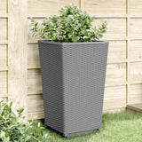 Garden Planters 4 pcs Light Grey 32.5x32.5x57 cm PP 367852