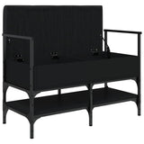 Shoe Bench Black 85.5x42x57.5 cm Engineered Wood 835229