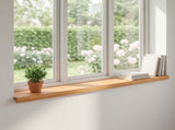 Window Sills 2 pcs Light Brown 160 x 20 x 2 cm Solid Beech Wood 42048182