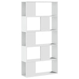 Bookcase 5-Tier White 80.5x23.5x162.5 cm Engineered Wood 852771