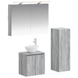 Bathroom Furniture Set 4 pcs Grey Sonoma 3407412