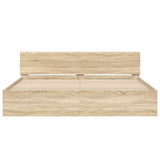 Bed Frame Wall-mounted Sonoma 193 x 203 cm Engineered Wood 3402862