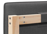 Upholstered Headboard with Headboard Brown and Dark Grey 100 cm 880194