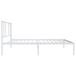 ZNTS Metal Bed Frame without Mattress with Headboard White 90x200cm 352522