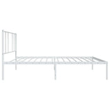 ZNTS Metal Bed Frame without Mattress with Headboard White 90x200cm 352522