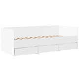 Bed Frame with Storage White 80 x 200 cm Engineered Wood 3429629