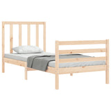 Bed Frame without Mattress Single Solid Wood Pine 3193756