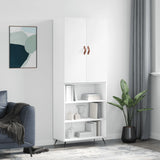 Highboard White 69.5x34x180 cm Engineered Wood 3196043