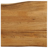 Table Top 80x80x2.5 cm Live Edge Solid Wood Mango 370770