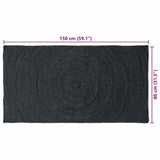 Area Rugs Dark Grey 80 x 150 cm Jute 42010555