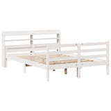 Bed Frame with Headboard without Mattress White 140x200 cm 3306685