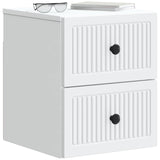 Wall-Mounted Bedside Cabinet White 33 x 34.5 x 40 cm 897955