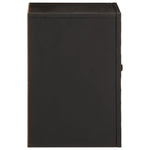 Bathroom Wall Cabinet Black 38x33x48 cm Solid Wood Mango 356839