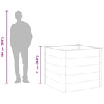 Garden Raised Bed WPC 100x100x91 cm Grey 43606