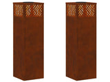 Solar LED Pathway Light 2 pcs Bronze Weathering Steel 879736