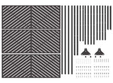 Privacy Screen Black 100 x 50 x 180 cm Steel 868542